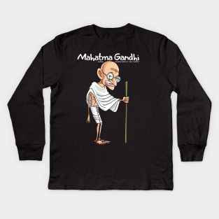 Mohandas Karamchand Gandhi Kids Long Sleeve T-Shirt